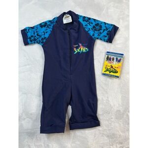 Radicool Skins Size 2 (2T) Swim Suit Sun Protective 100+ SPF Rashguard zip front